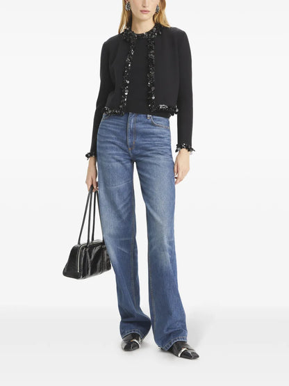 Embellished Cropped Cardigan