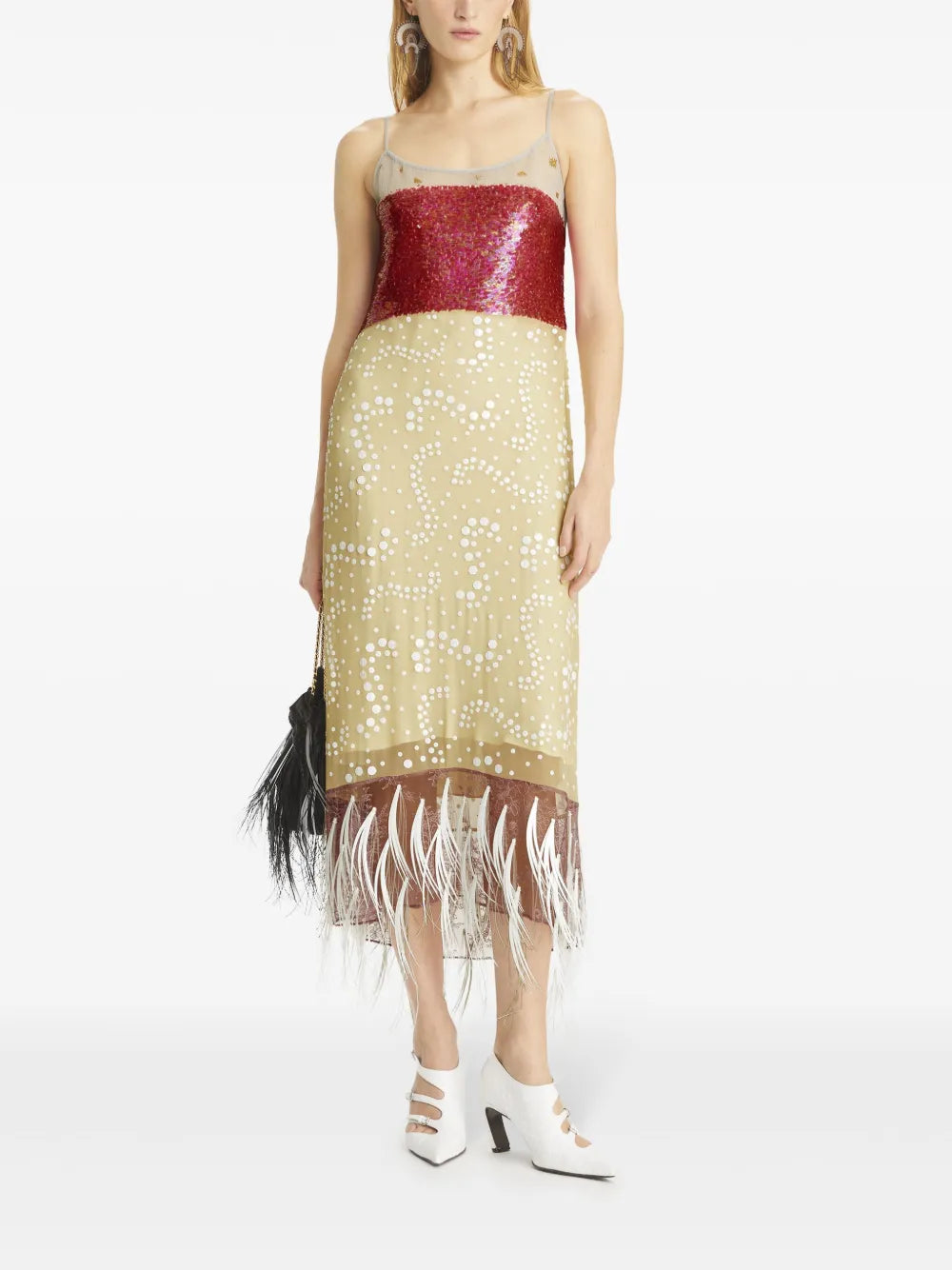 Crystal-Embroidered Slip Dress