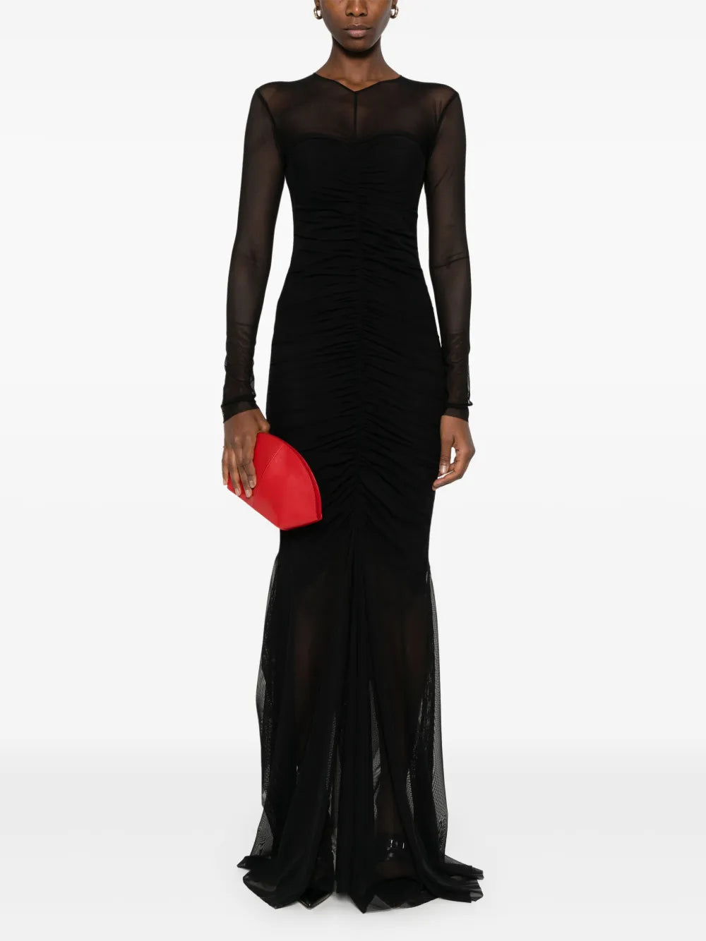Shirred Fishtail Gown