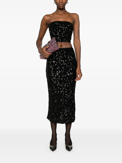 Sequined Midi Skirt