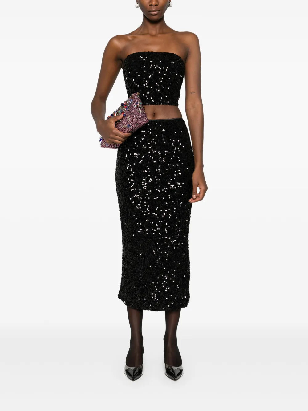 Sequined Crop Top