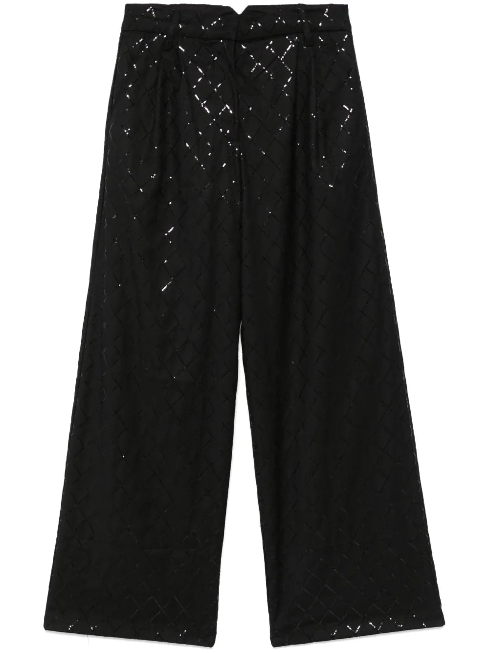 Sequinned Wide-Leg Trousers