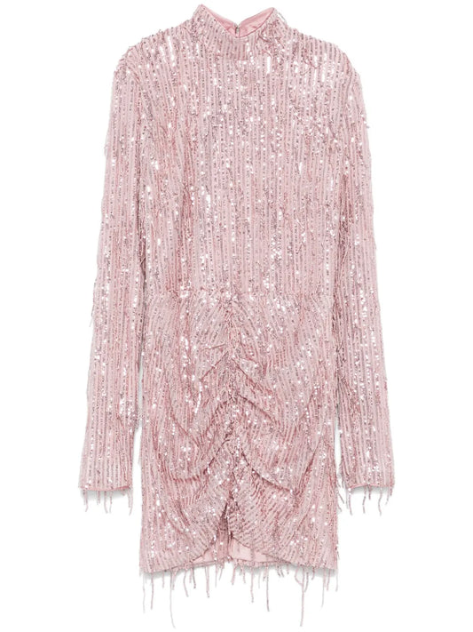 Sequinned Fringed Mini Dress