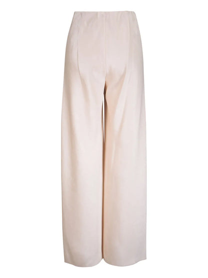 High-Waisted Satin Trousers