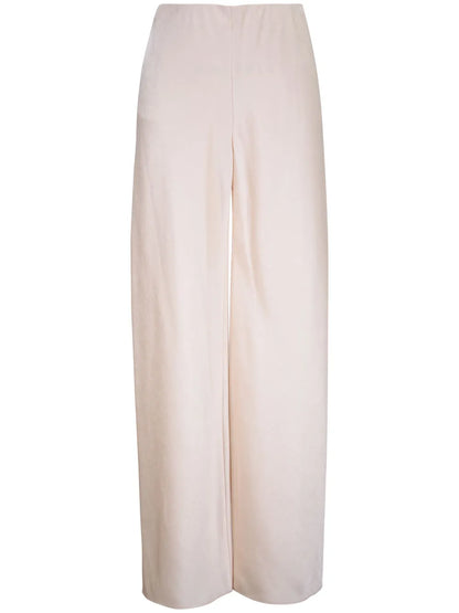 High-Waisted Satin Trousers