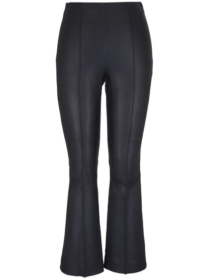Cropped Leather Trousers
