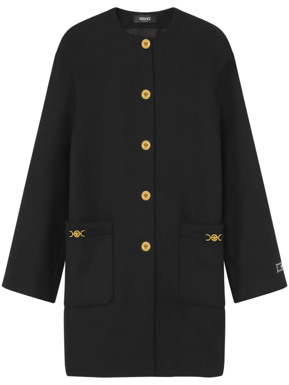 Collarless Caban Coat