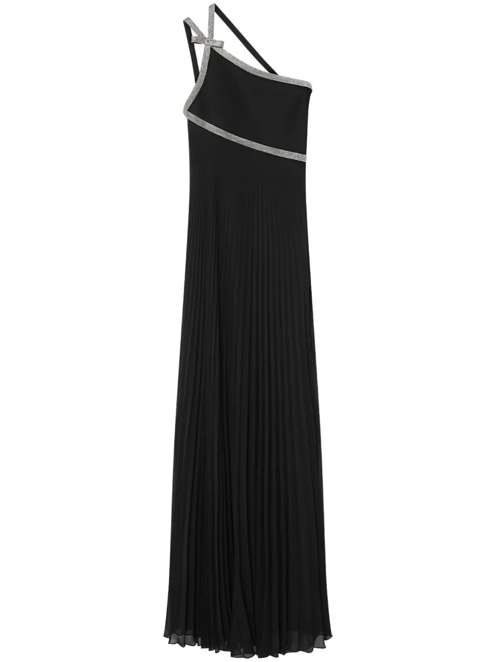 One-Shoulder Crystal-Embellished Gown