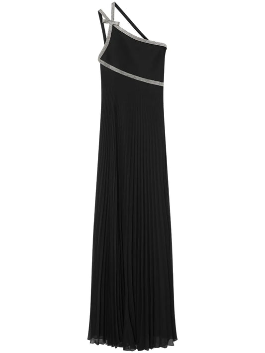 One-Shoulder Crystal-Embellished Gown