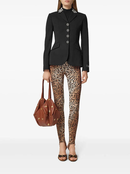 Leopard-Print Stirrup Leggings