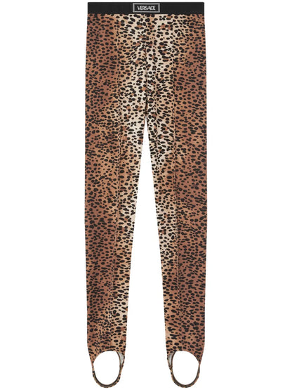 Leopard-Print Stirrup Leggings