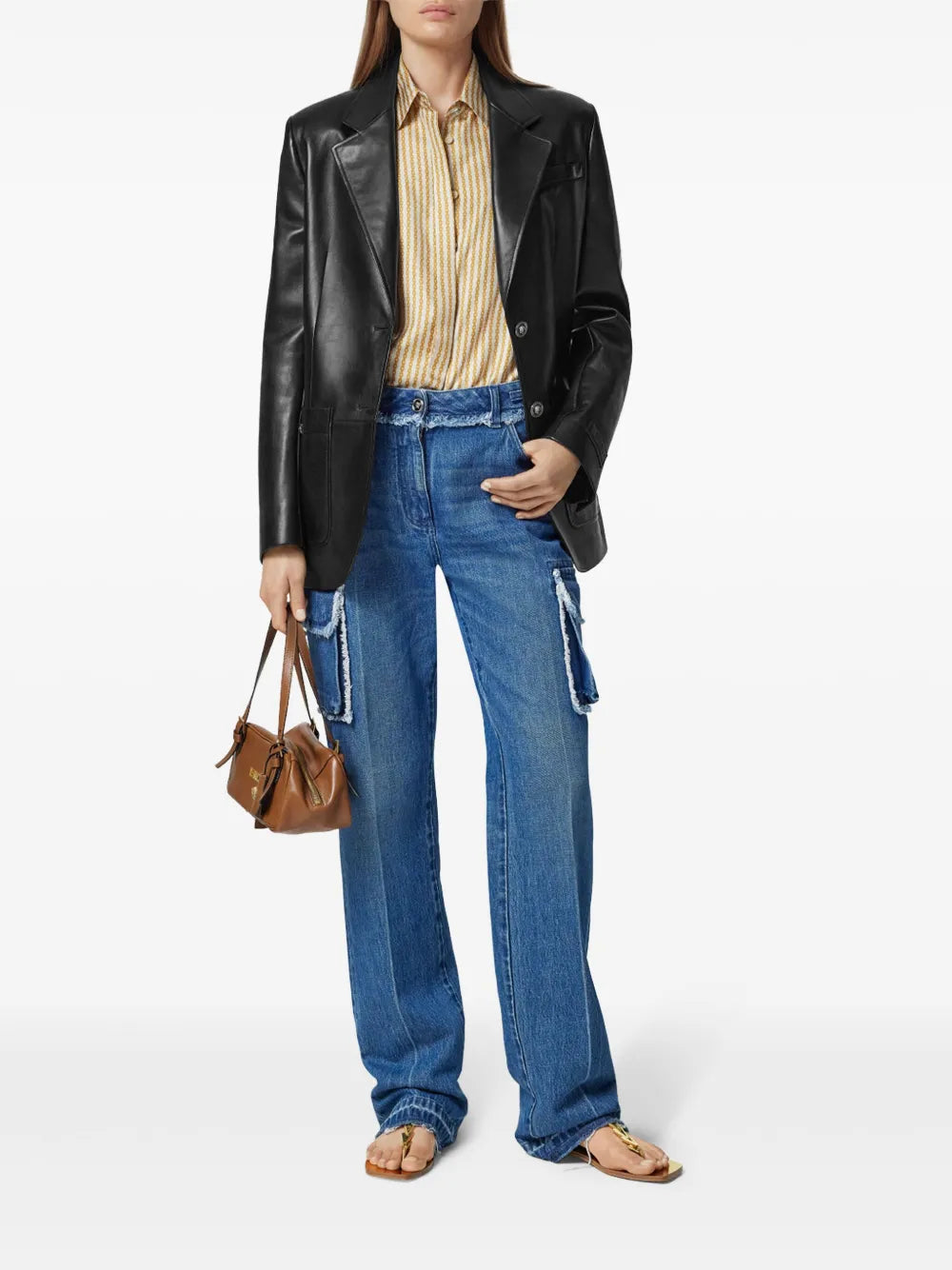 Frayed Cargo Jeans
