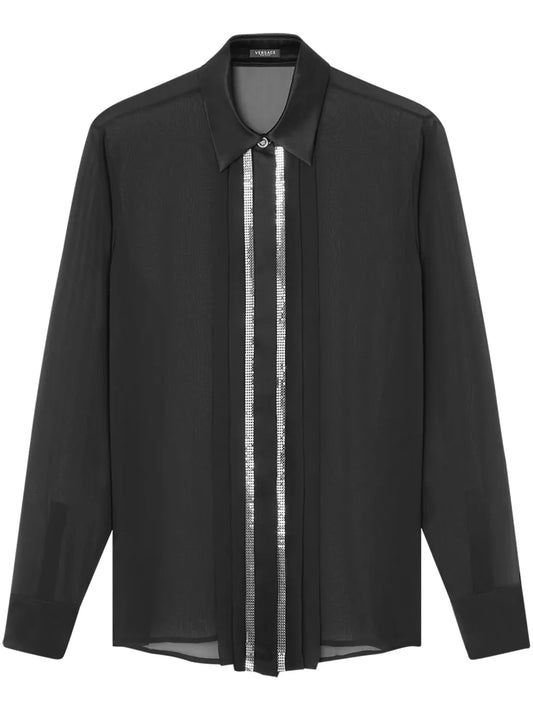 Metal Mesh Georgette Shirt