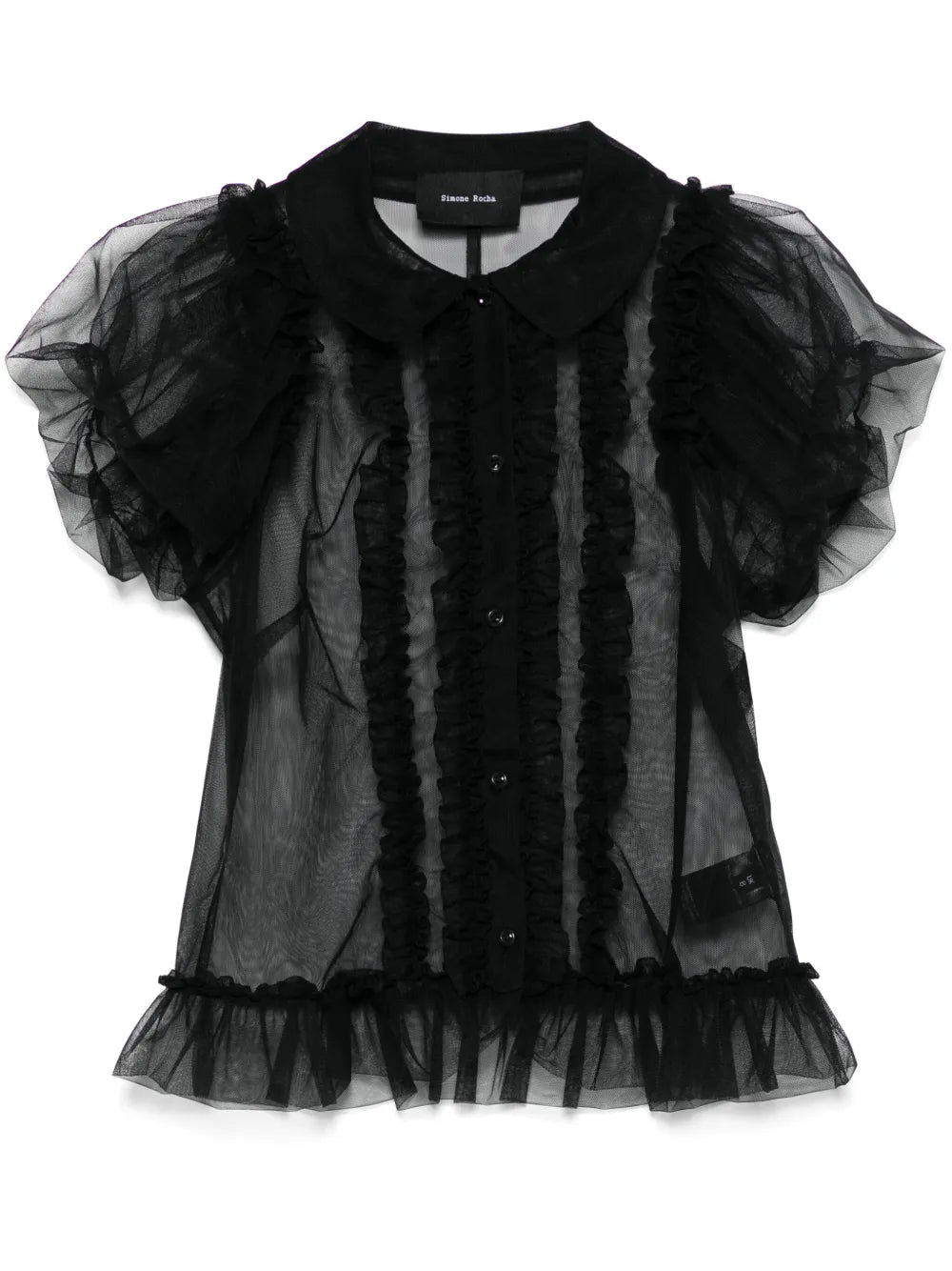 Ruffled Sheer Blouse
