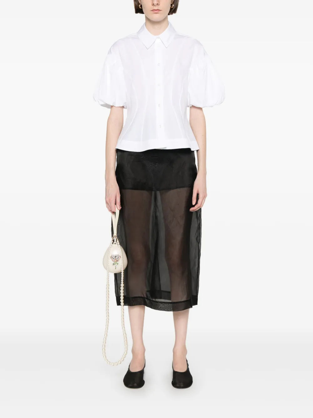 Short Puff Sleeves Shirt