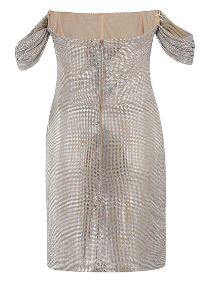 Crystal-Embellished Mini Dress