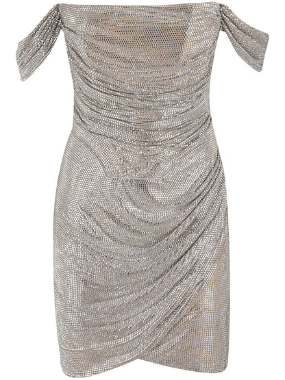 Crystal-Embellished Mini Dress