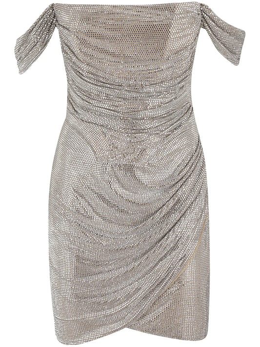 Crystal-Embellished Mini Dress