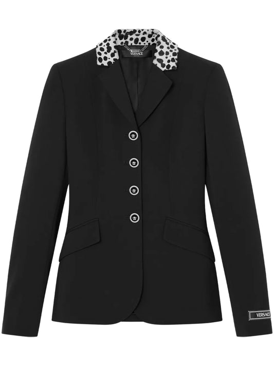 Dalmatian-Print Riding Jacket