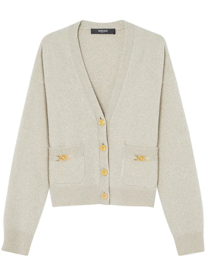 Medusa-Plaque Cardigan