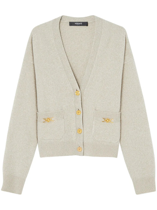 Medusa-Plaque Cardigan