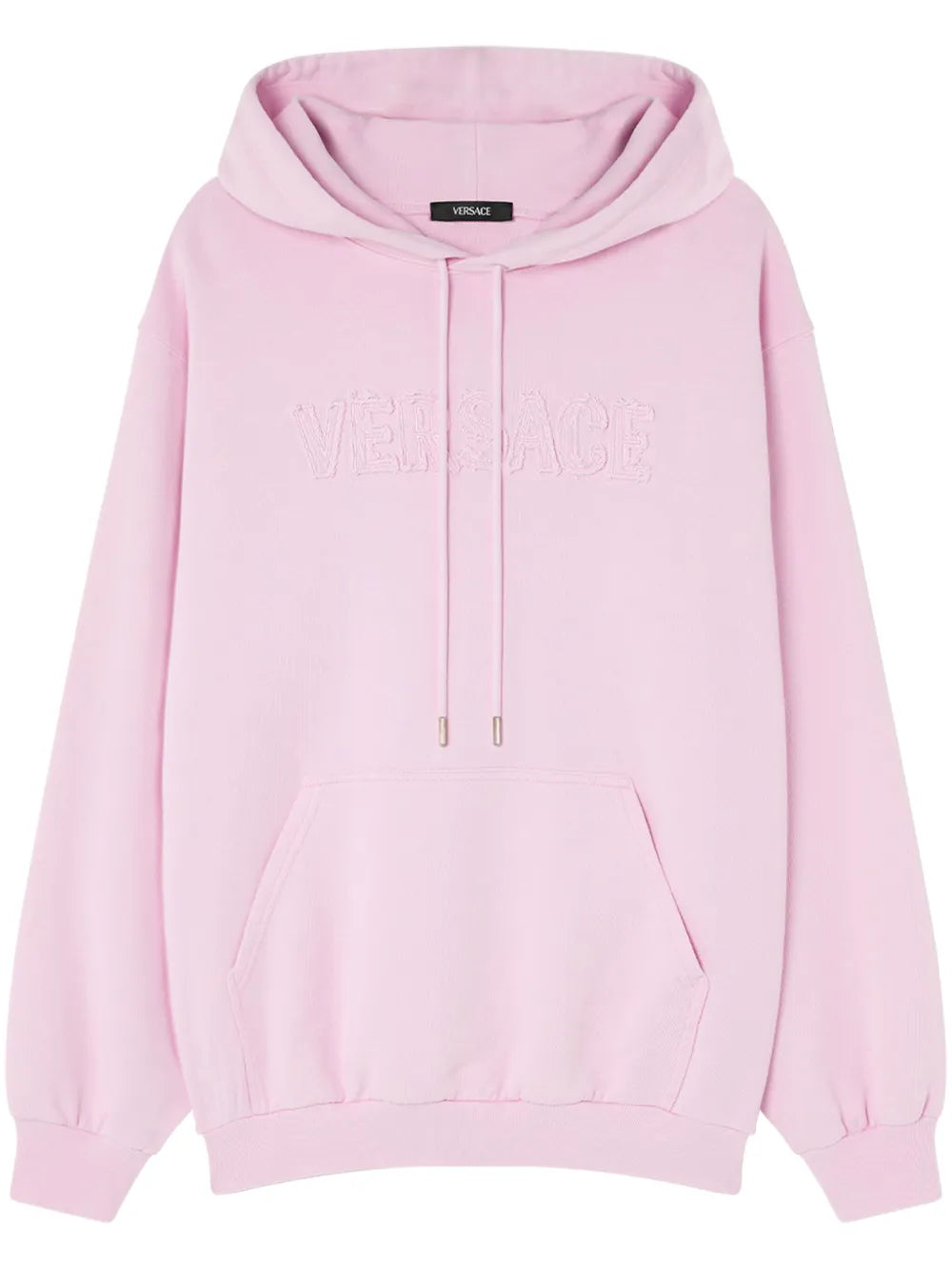 Logo-Embroidered Fringed Hoodie