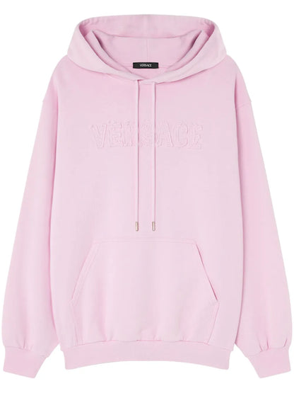 Logo-Embroidered Fringed Hoodie