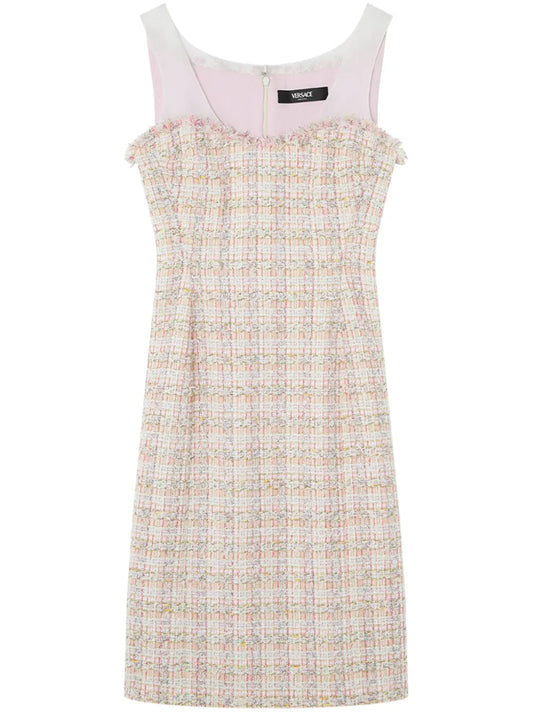 Organza Tweed Bustier Midi Dress
