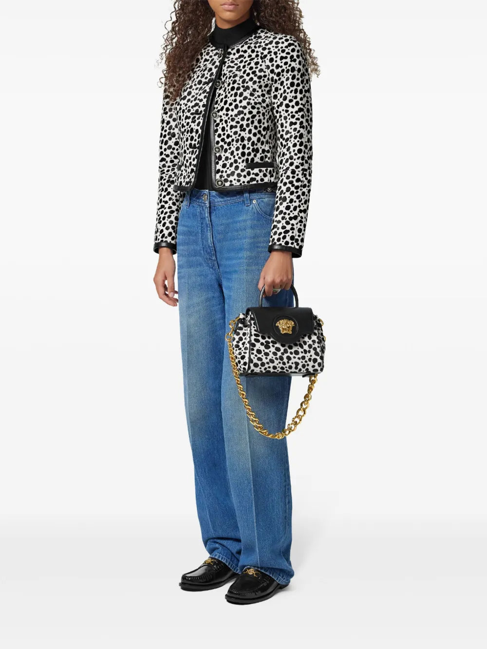 Dalmatian-Print Raglan Jacket