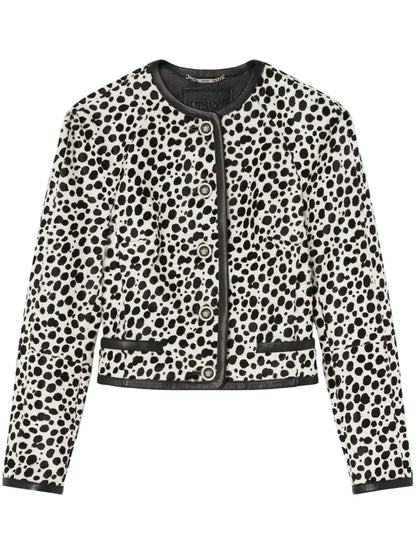 Dalmatian-Print Raglan Jacket