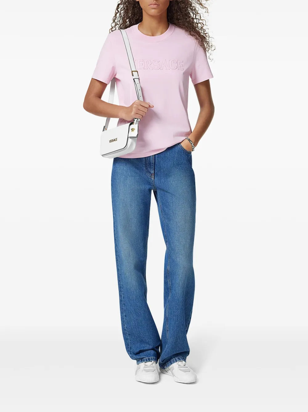 Logo-Embroidered Fringed T-Shirt