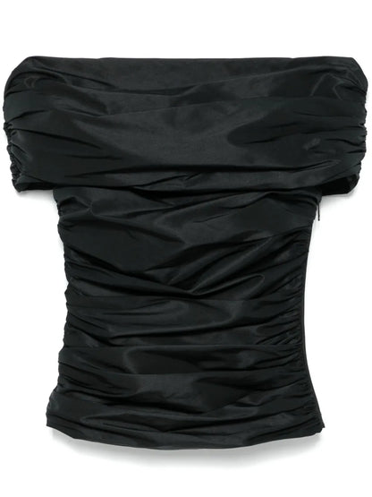 Off-Shoulder Taffeta Top