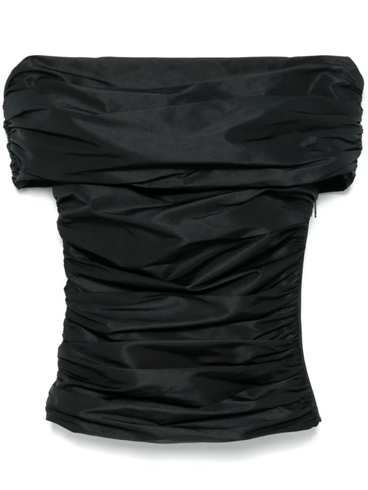 Off-Shoulder Taffeta Top
