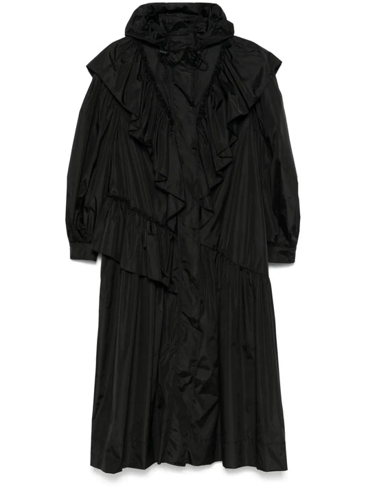 Ruffle-Detail Coat