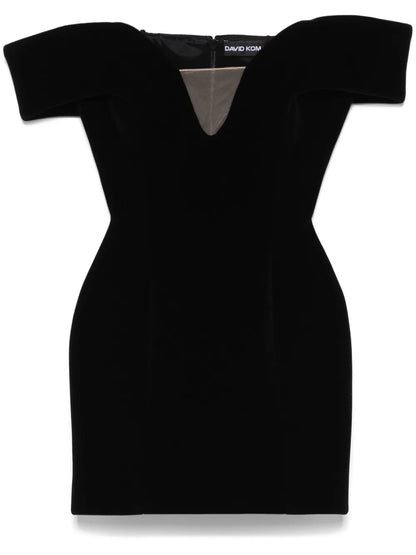 Off-Shoulder Velvet Mini Dress