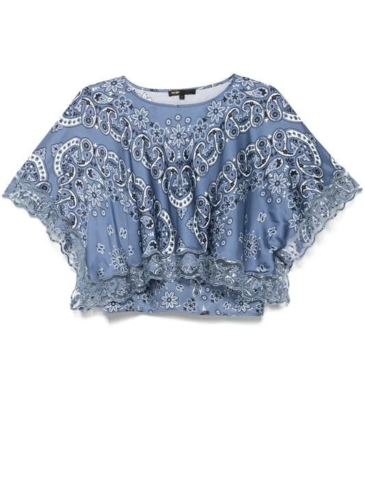 Bandana-Print Blouse
