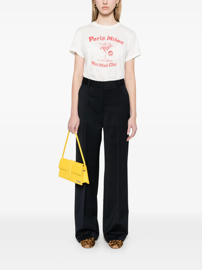 Piped-Trim Tailored Trousers