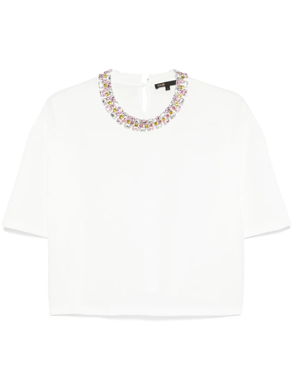 Crystal-Neckline T-Shirt