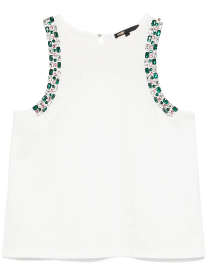 Crystal-Embellished Tank Top