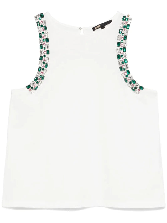 Crystal-Embellished Tank Top
