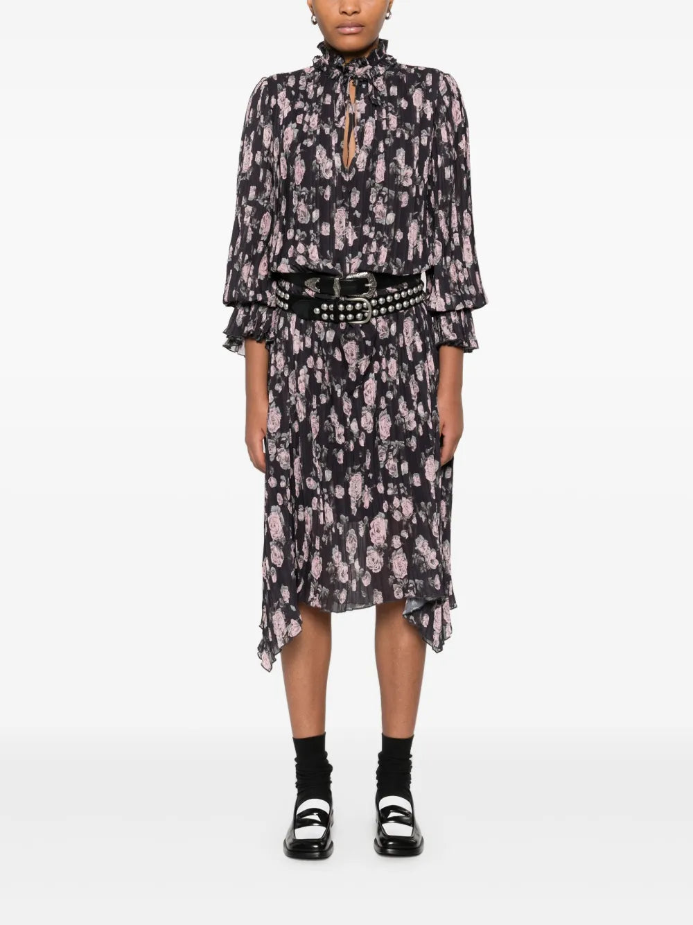 Flora-Printed Georgette Dress