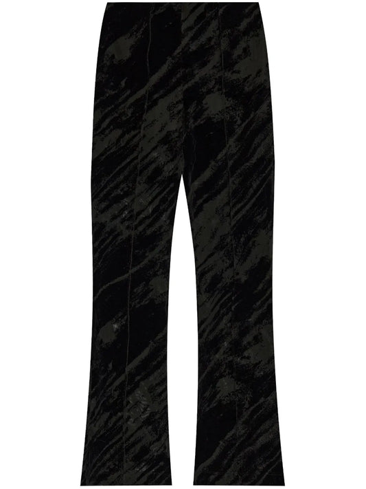 Semi-Sheer Straight Trousers