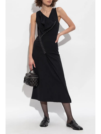 Overlapping-Panel Midi Dress