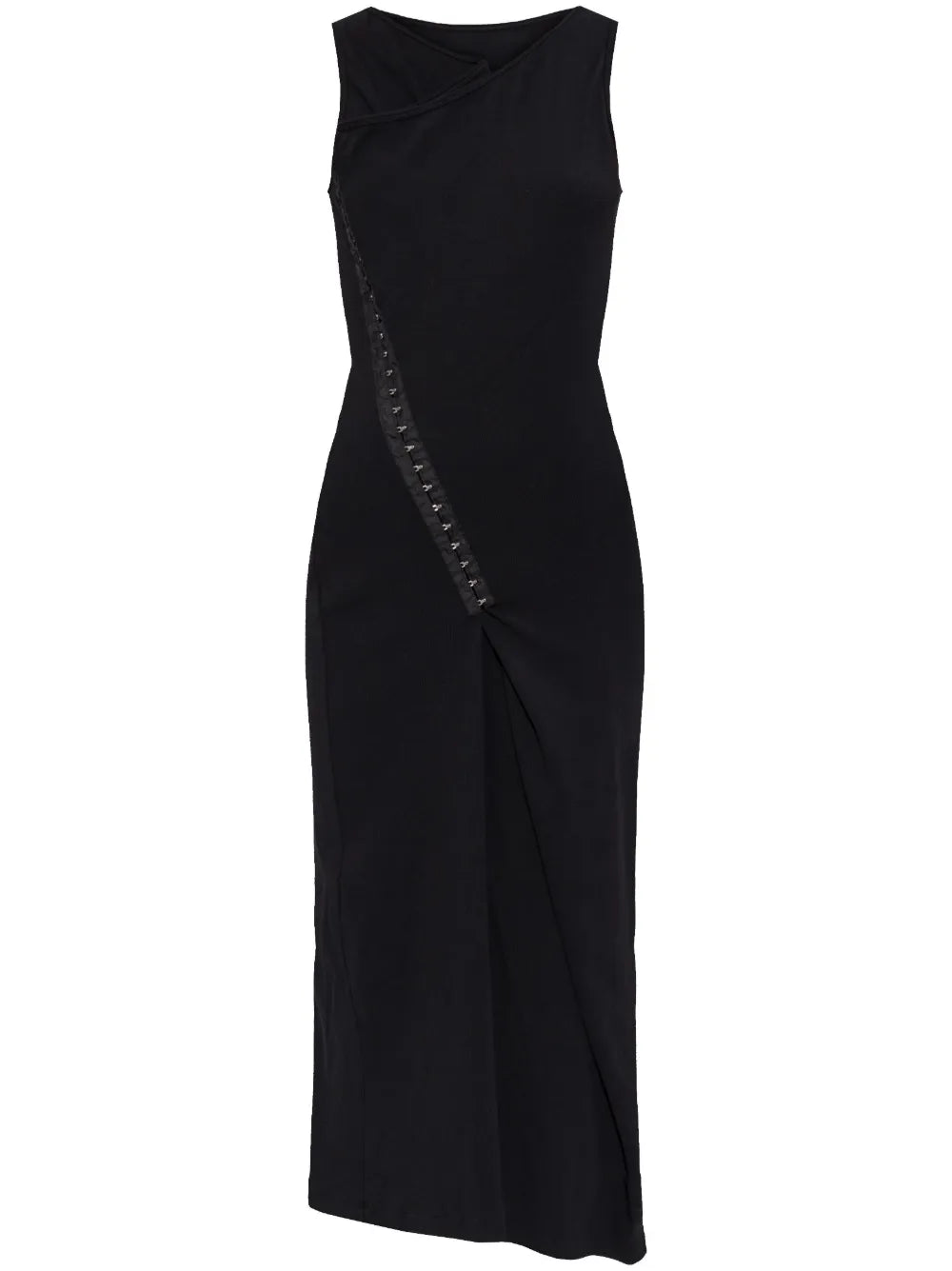 Overlapping-Panel Midi Dress