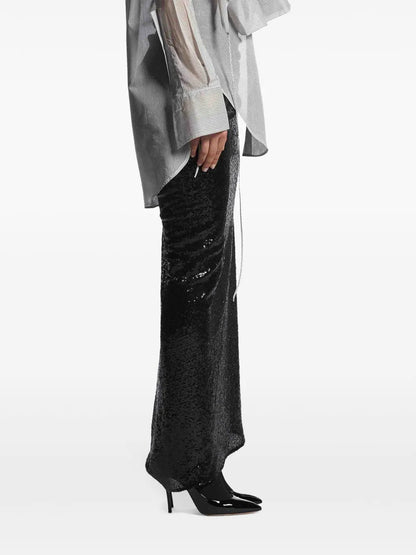Sequin-Embellished Maxi Skirt