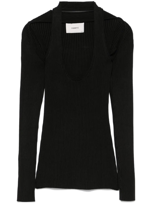 Cut-Out Ribbed Top