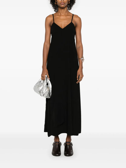 Patch-Detail Midi Dress