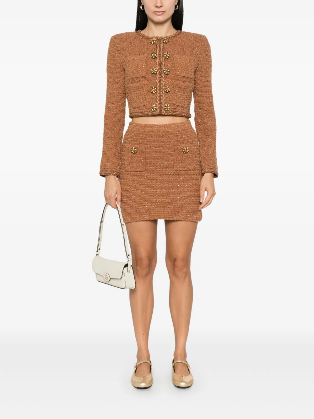 Textured Knit Mini Skirt