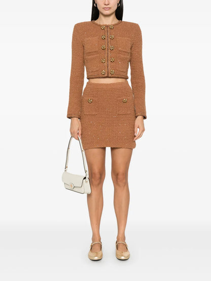 Textured Knit Mini Skirt