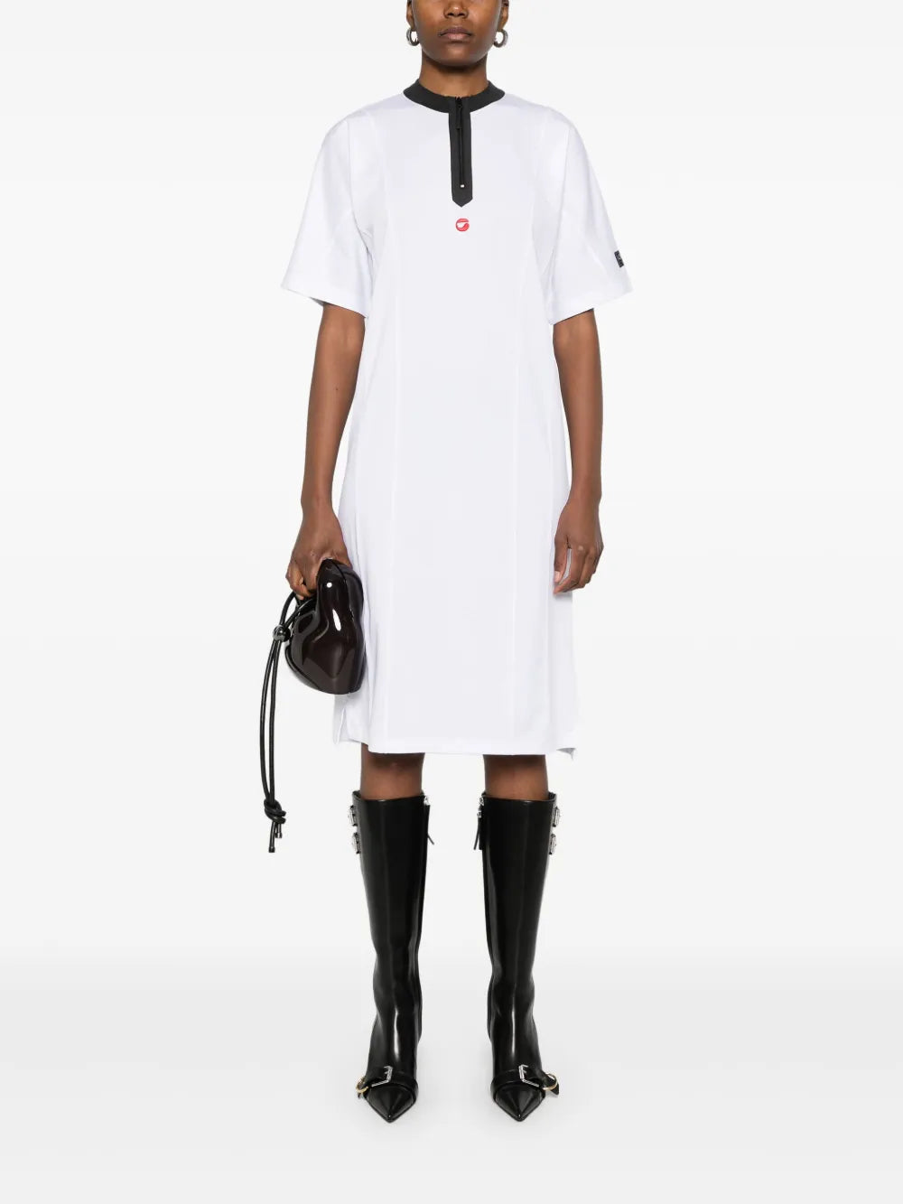 Half-Zip Midi Dress